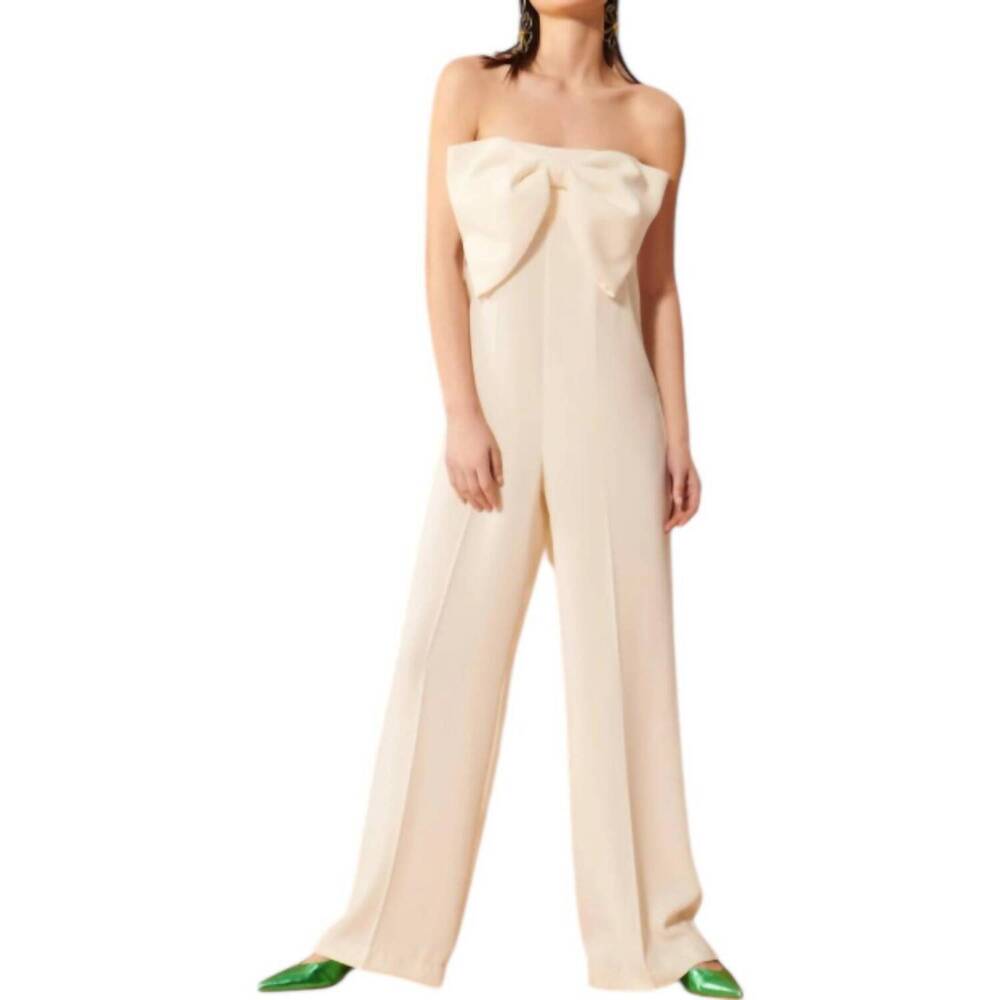 NEW TARA JARMON coeur jumpsuit in ecru